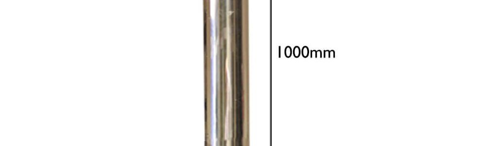 Flue pipe discharging exhaust fumes from the cooker