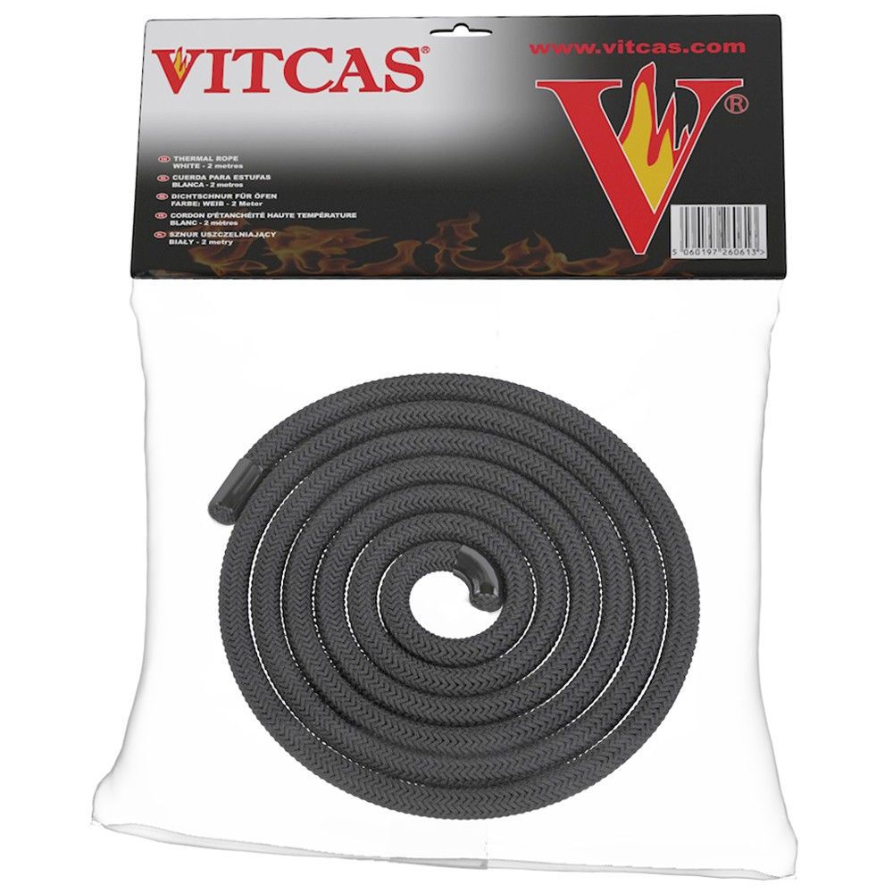 Tiled stove door seals: when to replace the rope White sealing cord for selected stove doors