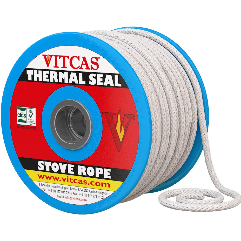 Stove Rope After Winter: Condition, Size and Door Seating White Vitcas glass fibre rope for specified seals